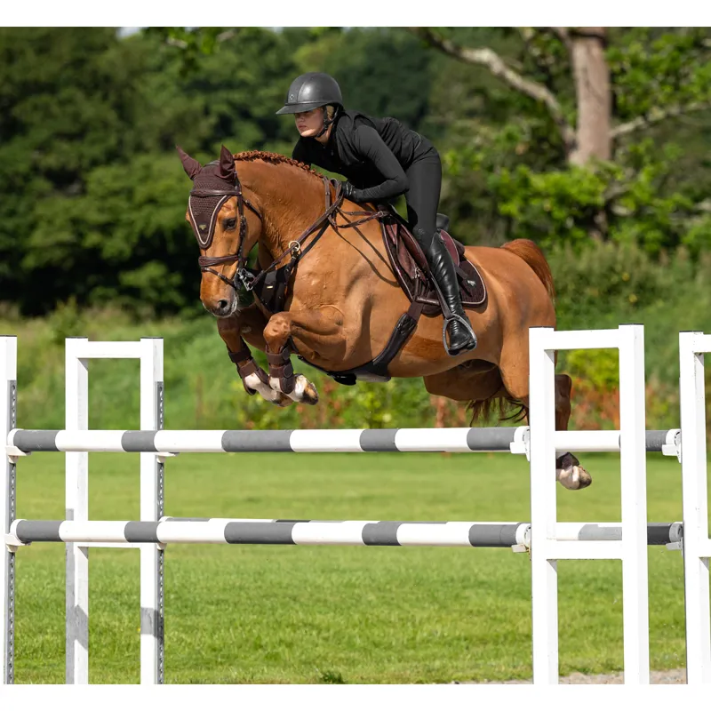 LeMieux Puissance Suede Close Contact Pad - Brown-4